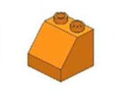 L-W Toys Junior Kostka 1x2 zkosená oranžová